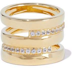 Elizabeth and James Gold-Tone Crystal Ring