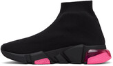 Thumbnail for your product : Balenciaga Black & Pink Clear Sole Speed Sneakers