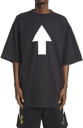 Balenciaga WiFi Arrow Oversize Graphic Tee - ShopStyle T-shirts