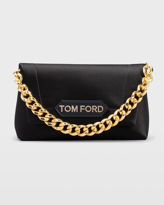 Tom Ford Label Mini Satin Chain Shoulder Bag - ShopStyle Clutches