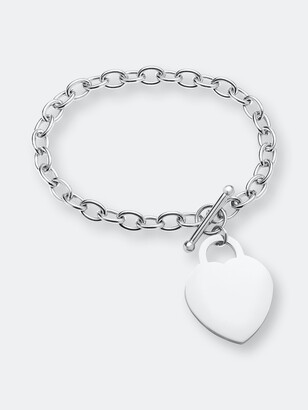 dailymall Fashion Heart Shaped Stainless Steel Polished Adjustable Bracelet 