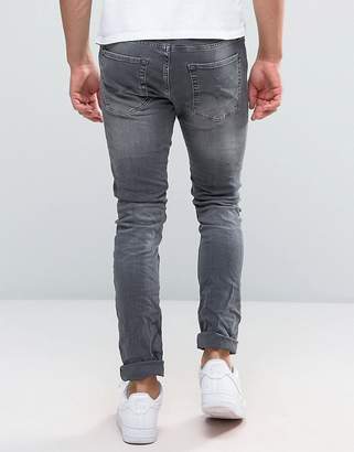 Jack and Jones Regular Jeans in Light Gray Denim