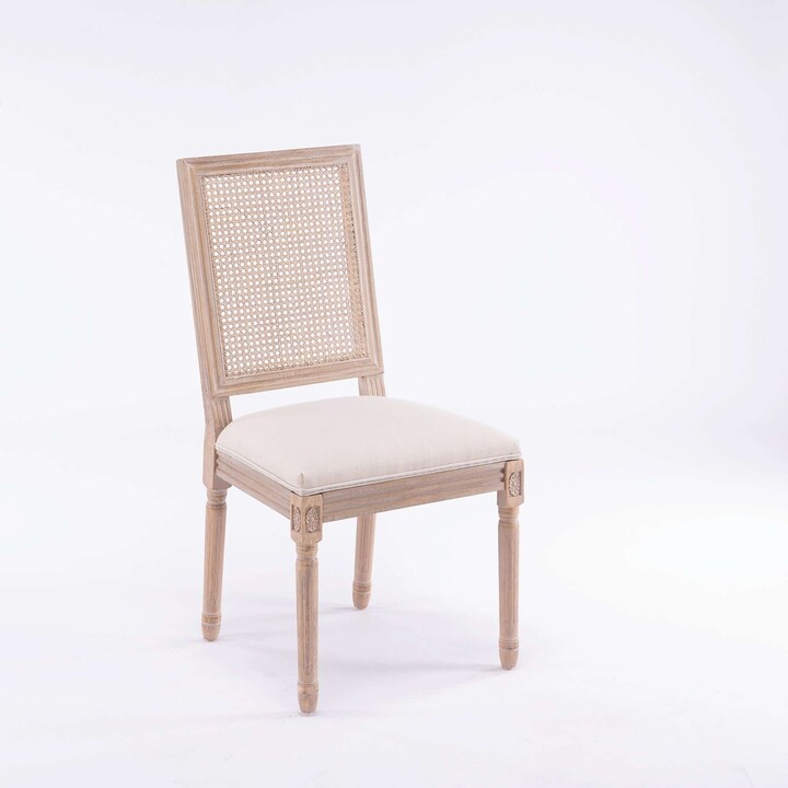 BEYONDHOME French Style Solid Wood Frame Linen Fabric Antique Painting