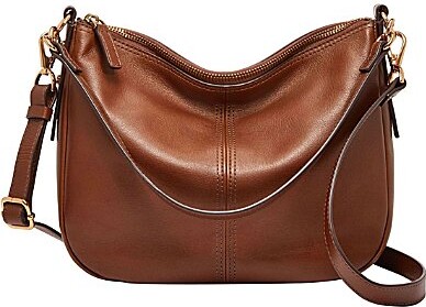Fossil Jolie Zip Key Leather Crossbody Shoulder Bag