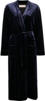 Thumbnail for your product : Blanca Vita Velvet-Effect Tie-Waist Coat