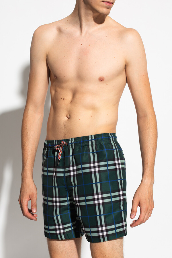 Burberry Swim Shorts With Logo Men's Green - ShopStyle
