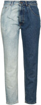Thumbnail for your product : IRO Kelsa Cropped Two-tone High-rise Slim-leg Jeans
