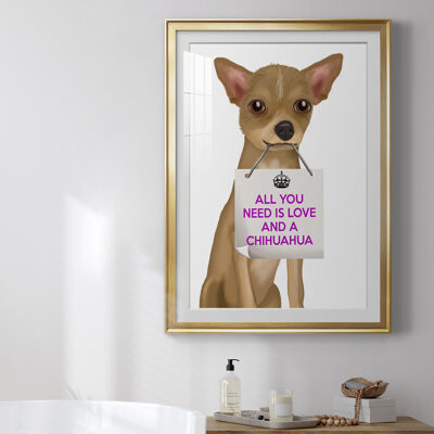 Trinx 26_Love And Chihuahua Premium Framed Print - Ready To Hang