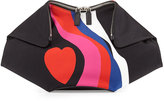 Thumbnail for your product : Alexander McQueen De-Manta Heart-Print Clutch Bag, Black Multi