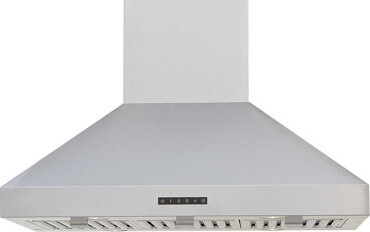 Windster 36" 780 CFM Ducted Island Range Hood in Stainless Steel