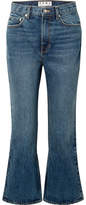 Thumbnail for your product : Proenza Schouler Pswl Cropped High-rise Flared Jeans - Blue