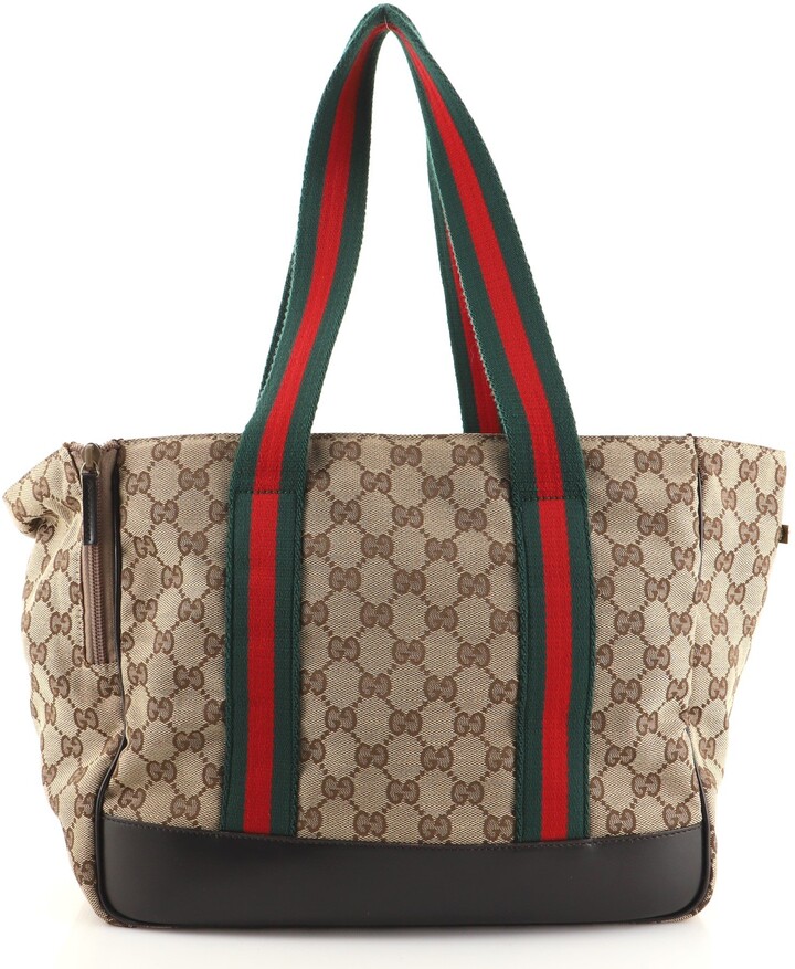Gucci Dog GG Canvas with Web Handles Small - ShopStyle Tote Bags