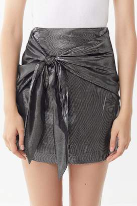 Capulet Mila Metallic Tie-Front Mini Skirt