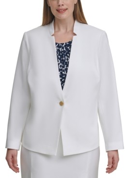 calvin klein women's white blazer