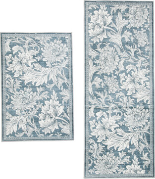 TJMAXX 2Pk Chrysanthemum Washable Scatter Rugs, Polyester