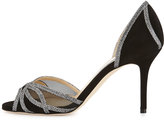 Thumbnail for your product : Jimmy Choo Mustique Glitter-Trim Sandal