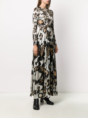Edward Crutchley Printed Silk Maxi Dress