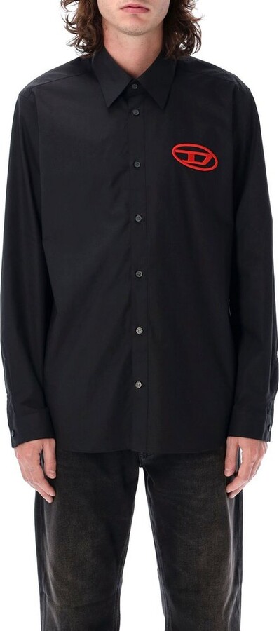 Diesel S-Simply-D Logo Embroidered Shirt