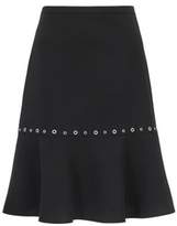 A-line skirt in crêpe with hardware details