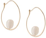Thumbnail for your product : Niza Huang 9kt yellow gold Floating Baroque pearl hoop