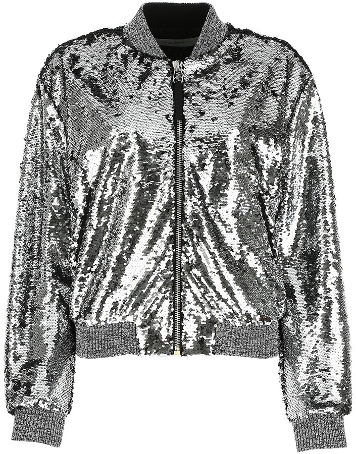 black sequin bomber jacket uk
