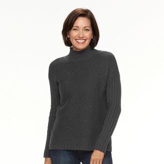 Croft & Barrow Women's Nep Mockneck Sweater