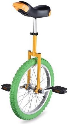 Yescom USA, Inc. Yescom 18 In Wheel Outdoor Unicycle Skid-proof Tire Fitness Bicycle Balance Training for Adults Teenagers Kids, Yellow & Green