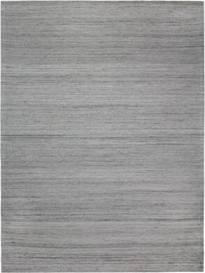 Minori Casa Rudra Rectangle Area Rug in Light Gray/Black