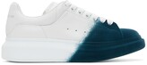 Thumbnail for your product : Alexander McQueen White & Green Felted Oversized Sneakers