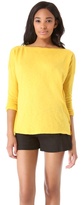 Thumbnail for your product : Vince Ribbed Shoulder Slub Sweater
