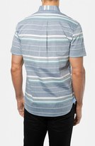 Thumbnail for your product : 7 Diamonds 'One Love Karma' Trim Fit Short Sleeve Stripe Woven Shirt