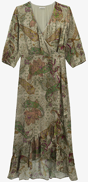 Ikks Womens Green Paisley-print Woven Maxi Dress - ShopStyle