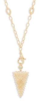 Freida Rothman Indigo Armour Crystal Pendant Necklace