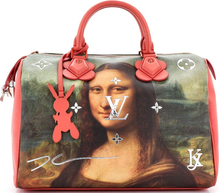 Louis Vuitton Speedy Handbag Limited Edition Jeff Koons Da Vinci