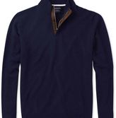 Thumbnail for your product : Charles Tyrwhitt Navy cashmere zip neck jumper