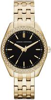 Thumbnail for your product : Armani Exchange Black Dial and Gold IP Plated Bracelet Ladies Watch