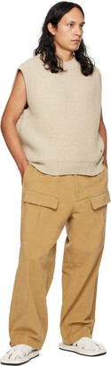 Recto Beige Chunky Cable Vest
