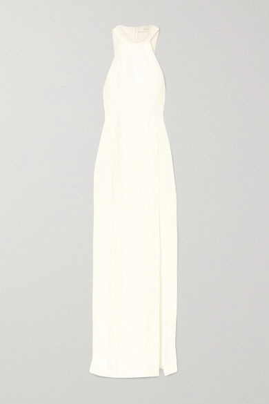 white jersey gown
