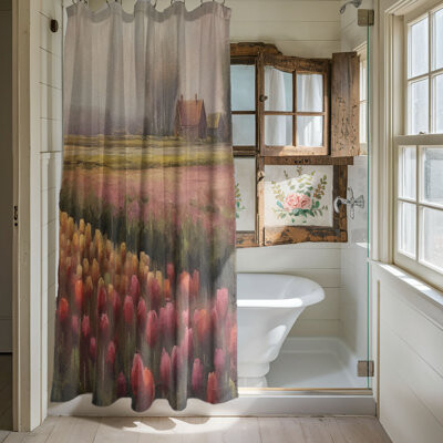 MentionedYou Floral Shower Curtain