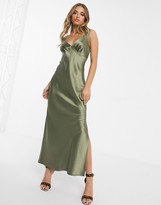 midi cami slip dress