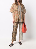 Thumbnail for your product : Pierre Louis Mascia Geometric-Print Silk Trousers