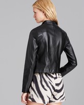 Thumbnail for your product : BB Dakota Jacket - Faux Leather Drape Front