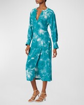 Thumbnail for your product : Equipment Joelle Abstract-Print Cutout Midi Dress