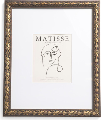 TJMAXX 16X20 Matted To 8X10 Carve Leaf Wall Portrait Frame