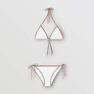 Burberry Vintage Check Detail Triangle Bikini