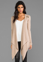 Thumbnail for your product : LAmade Cashmere Silk Sweater Button Drape Cardi Sweater