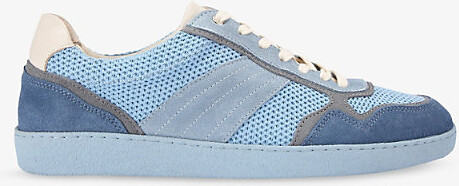Kurt Geiger Mens Pale Blue Lloyd Suede and Mesh Trainers Eur 42 / 8 Uk Men