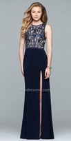 Thumbnail for your product : Faviana Applique Embellished Illusion Cutout Prom Dress