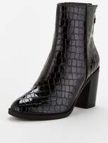 Thumbnail for your product : Office Arden Patent Croc Boot Ankle Boots - Black