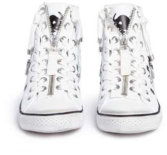 Ash 'Vampire' icon print zip high top leather sneakers